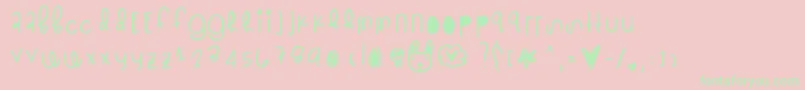 Glitzstick-Schriftart – Grüne Schriften auf rosa Hintergrund