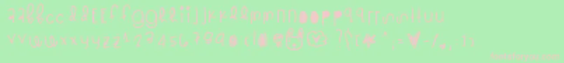 Glitzstick Font – Pink Fonts on Green Background