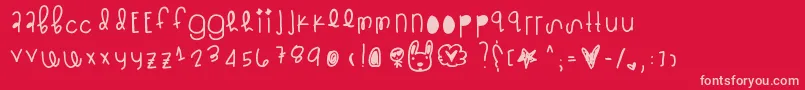 Glitzstick Font – Pink Fonts on Red Background