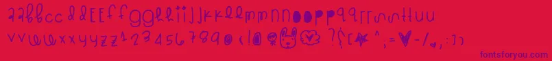 Glitzstick Font – Purple Fonts on Red Background