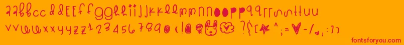 Glitzstick Font – Red Fonts on Orange Background