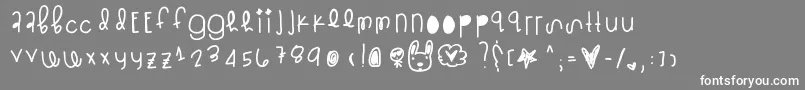 フォントGlitzstick – 灰色の背景に白い文字