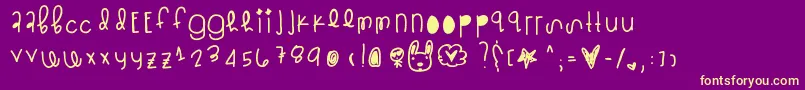 Glitzstick Font – Yellow Fonts on Purple Background