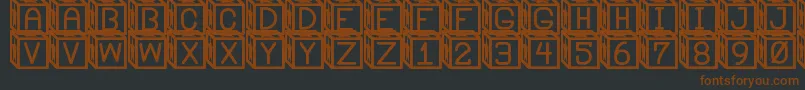 BlockysSt Font – Brown Fonts on Black Background
