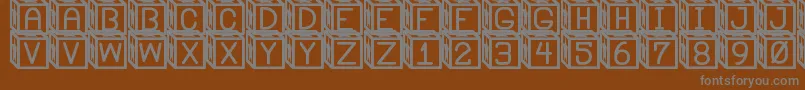 Czcionka BlockysSt – szare czcionki na brązowym tle