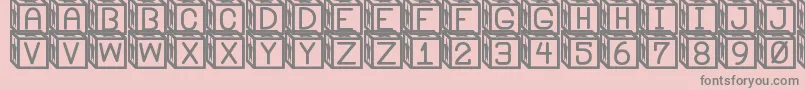 Czcionka BlockysSt – szare czcionki na różowym tle