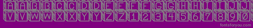 Czcionka BlockysSt – szare czcionki na fioletowym tle