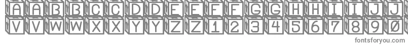 Więcej informacji o czcionce BlockysSt Czcionka BlockysSt – szare czcionki na białym tle