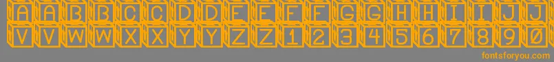 Więcej informacji o czcionce BlockysSt Czcionka BlockysSt – pomarańczowe czcionki na szarym tle