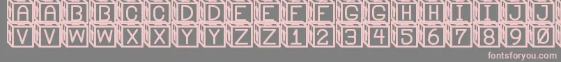 Fonte BlockysSt – fontes rosa em um fundo cinza