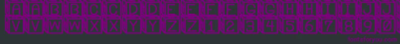 Weitere Informationen zur BlockysSt-Schriftart BlockysSt-Schriftart – Violette Schriften auf schwarzem Hintergrund