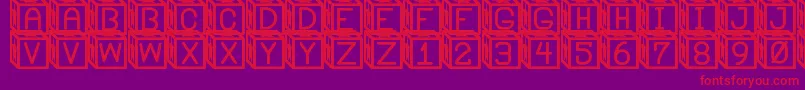 Więcej informacji o czcionce BlockysSt Czcionka BlockysSt – czerwone czcionki na fioletowym tle