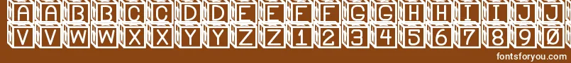 Więcej informacji o czcionce BlockysSt Czcionka BlockysSt – białe czcionki na brązowym tle