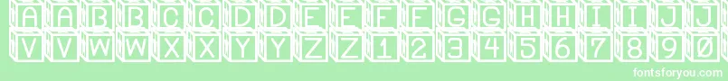 BlockysSt Font – White Fonts on Green Background