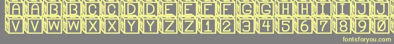 BlockysSt Font – Yellow Fonts on Gray Background