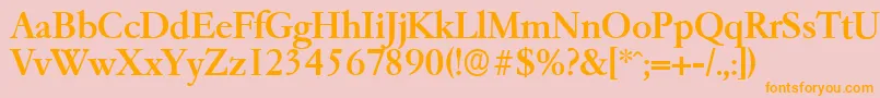 More about GarfeldserialMedium Font GarfeldserialMedium Font – Orange Fonts on Pink Background