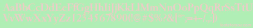 GarfeldserialMedium Font – Pink Fonts on Green Background