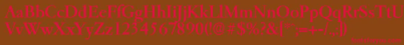 GarfeldserialMedium Font – Red Fonts on Brown Background