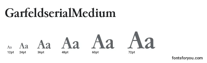 GarfeldserialMedium Font Sizes