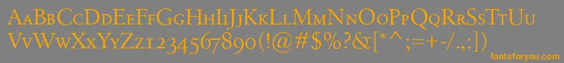 BirkaSmallcaps Font – Orange Fonts on Gray Background