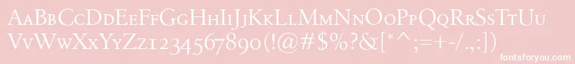 BirkaSmallcaps Font – White Fonts on Pink Background