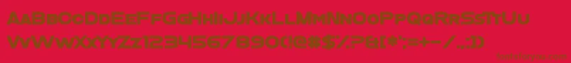 VeganAbattoir Font – Brown Fonts on Red Background