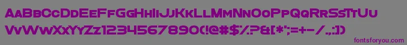 VeganAbattoir Font – Purple Fonts on Gray Background