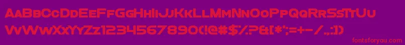 Czcionka VeganAbattoir – czerwone czcionki na fioletowym tle
