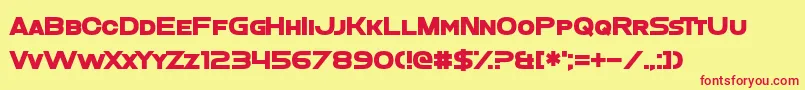 VeganAbattoir Font – Red Fonts on Yellow Background