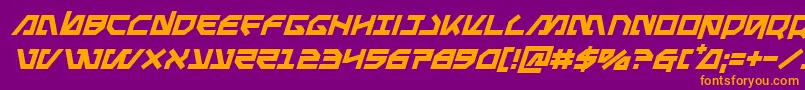 Metalstormital Font – Orange Fonts on Purple Background