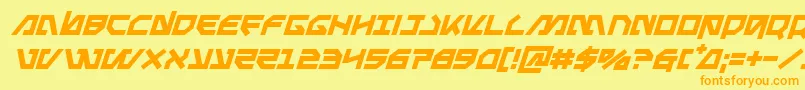 Metalstormital Font – Orange Fonts on Yellow Background