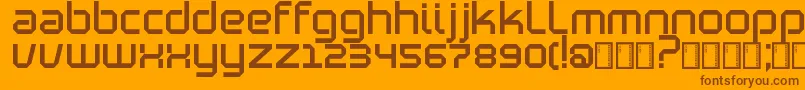 Police Blutter – polices brunes sur fond orange