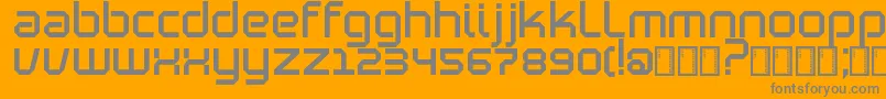 Blutter-fontti – harmaat kirjasimet oranssilla taustalla