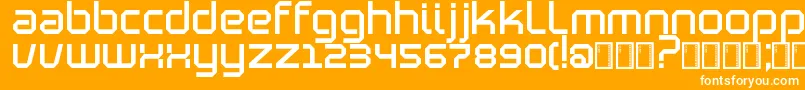 Blutter Font – White Fonts on Orange Background