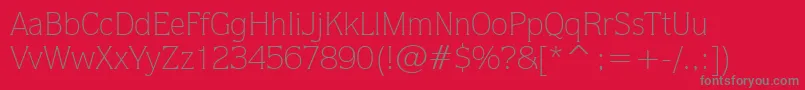 QuorumLightBt Font – Gray Fonts on Red Background