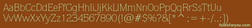 Шрифт QuorumLightBt – зелёные шрифты на коричневом фоне