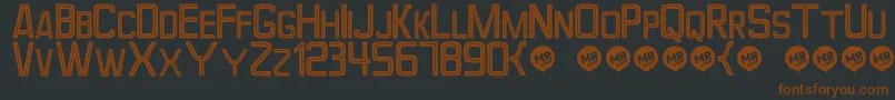 Perforama Font – Brown Fonts on Black Background