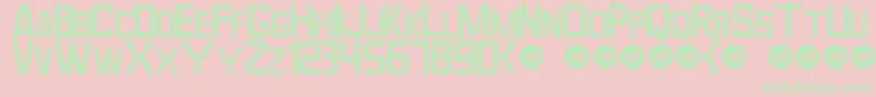 Perforama Font – Green Fonts on Pink Background