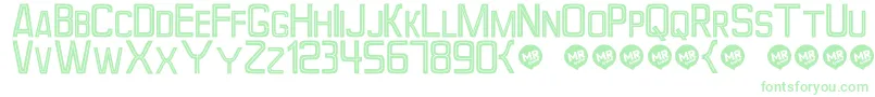 Perforama Font – Green Fonts on White Background