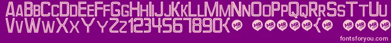 Perforama Font – Pink Fonts on Purple Background