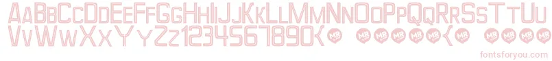 Perforama Font – Pink Fonts on White Background