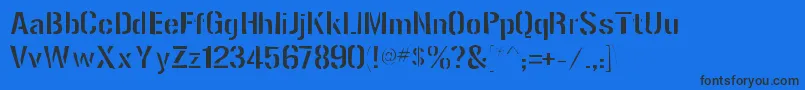 Gunplaygaunt Font – Black Fonts on Blue Background