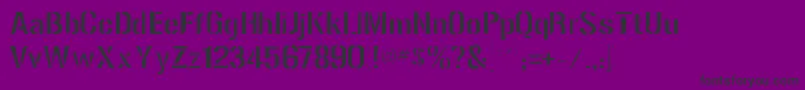 フォントGunplaygaunt – 紫の背景に黒い文字