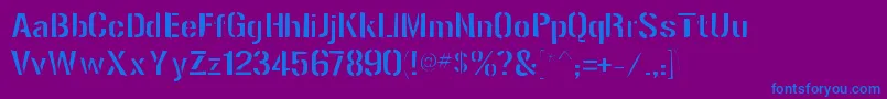 Gunplaygaunt Font – Blue Fonts on Purple Background