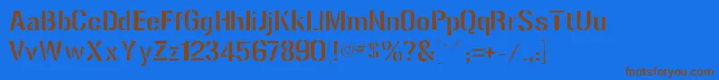 Gunplaygaunt Font – Brown Fonts on Blue Background
