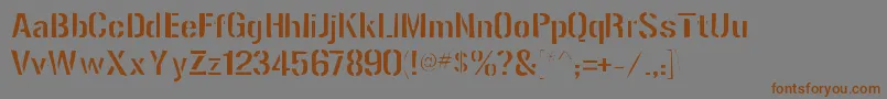 Gunplaygaunt Font – Brown Fonts on Gray Background