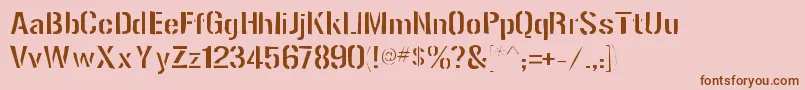 Gunplaygaunt Font – Brown Fonts on Pink Background