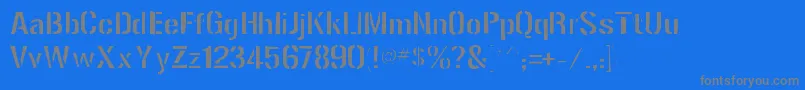 Gunplaygaunt Font – Gray Fonts on Blue Background