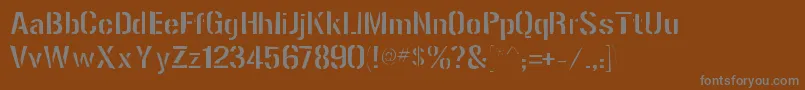 Gunplaygaunt Font – Gray Fonts on Brown Background