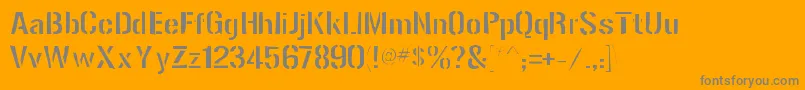 Gunplaygaunt Font – Gray Fonts on Orange Background